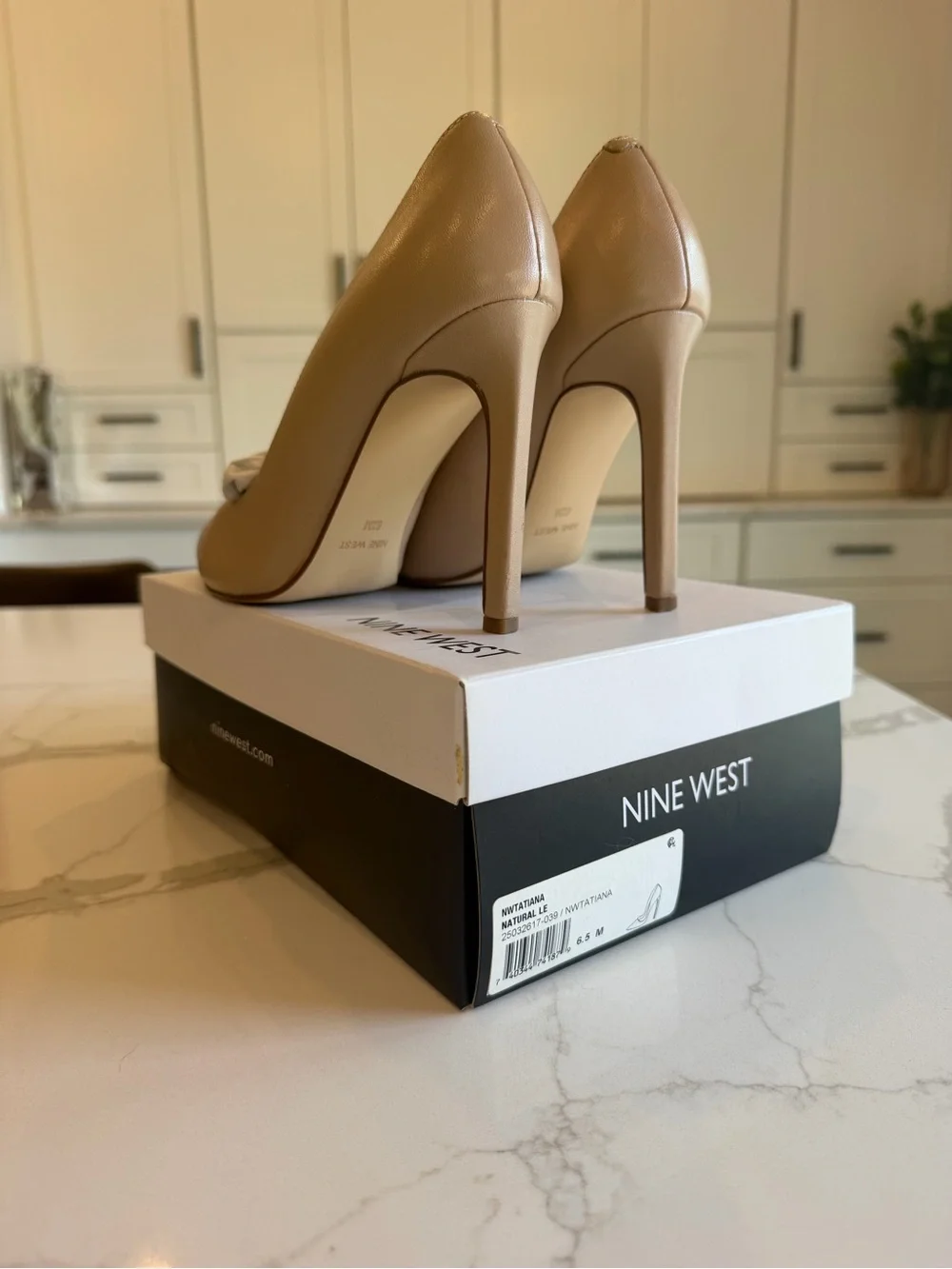 Nine West Beige Pointed-Toe High Heel Pumps